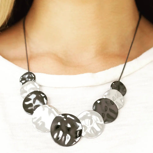 A Daring DISCovery Necklace Gun Metal Black