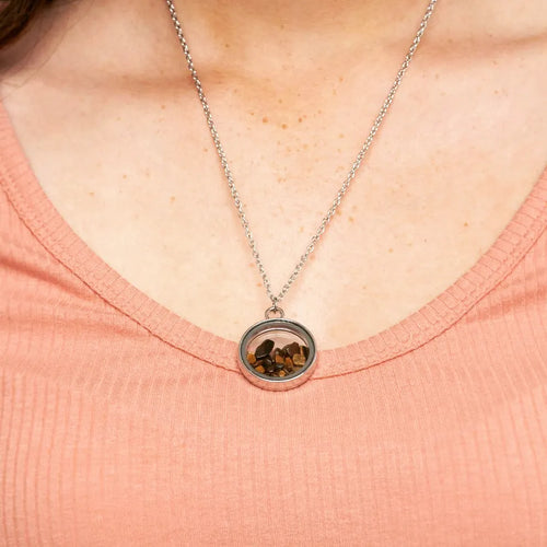 Gemstone Guru Necklace Brown/Clear