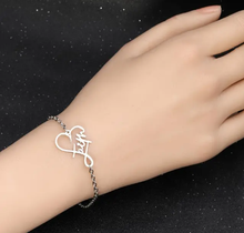 Load image into Gallery viewer, Faith Earrings and Bracelet Set Silver Coated Stainless Steel