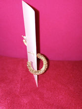 Load image into Gallery viewer, Pinpoint style Hoop Earrings Gold Plated