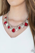 Load image into Gallery viewer, CLIQUE-bait Necklace Red/Silver