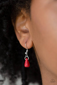 Extinct Species Necklace Red/Crackle