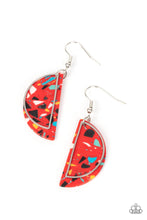 Load image into Gallery viewer, Flashdance Fashionista Earrings Red/Multi