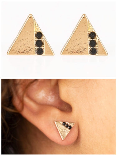 Pyramid Paradise Earrings Gold/Black