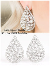 Load image into Gallery viewer, REIGN-Storm Earrings Silver/White