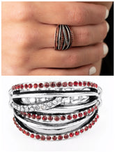 Load image into Gallery viewer, Get A Move On Ring Red/Silver