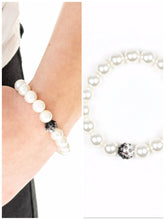 Load image into Gallery viewer, Voila Bracelet White/Gun Metal Black
