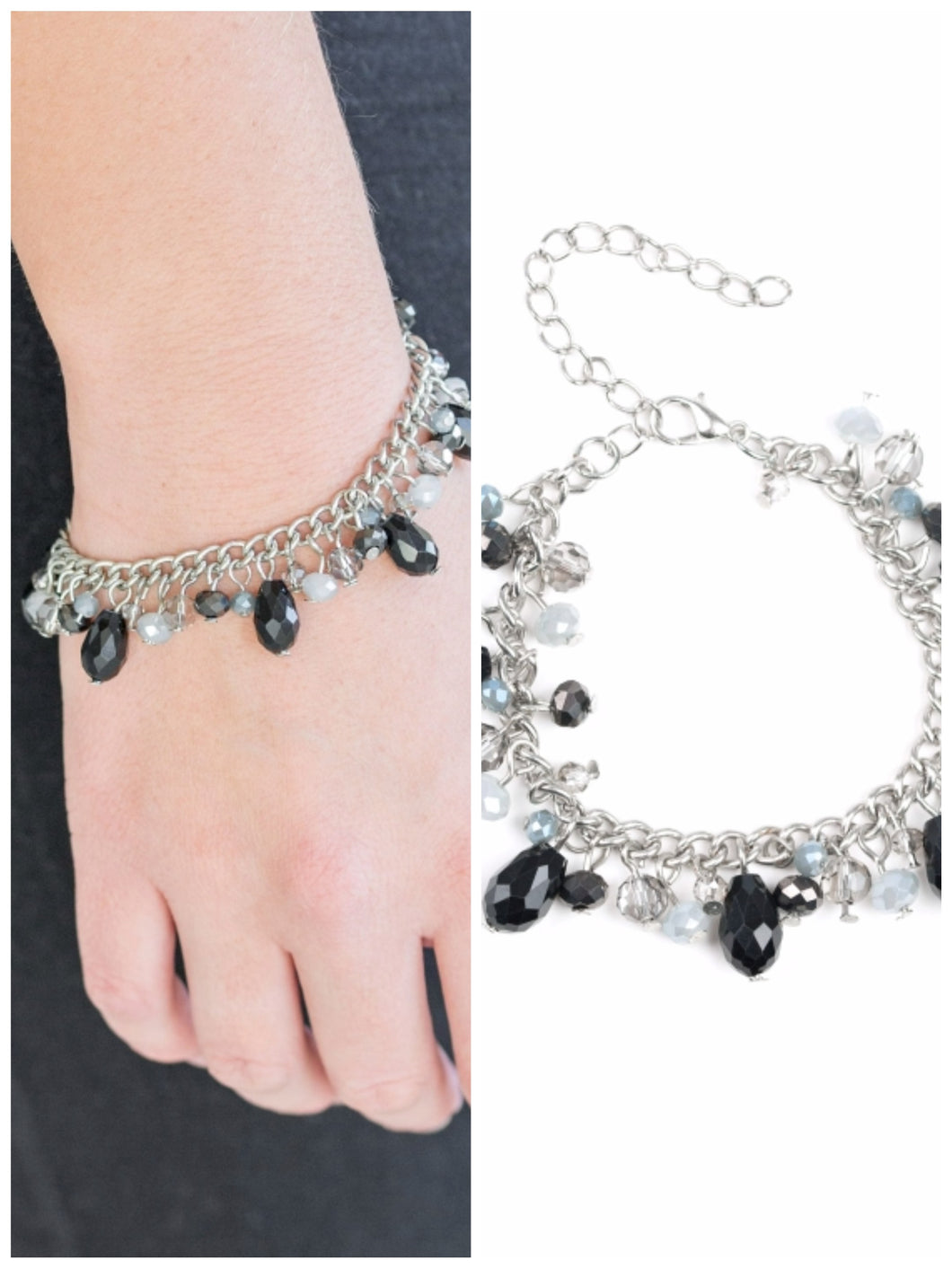 Catwalk Crawl Bracelet Multi/Black/Silver