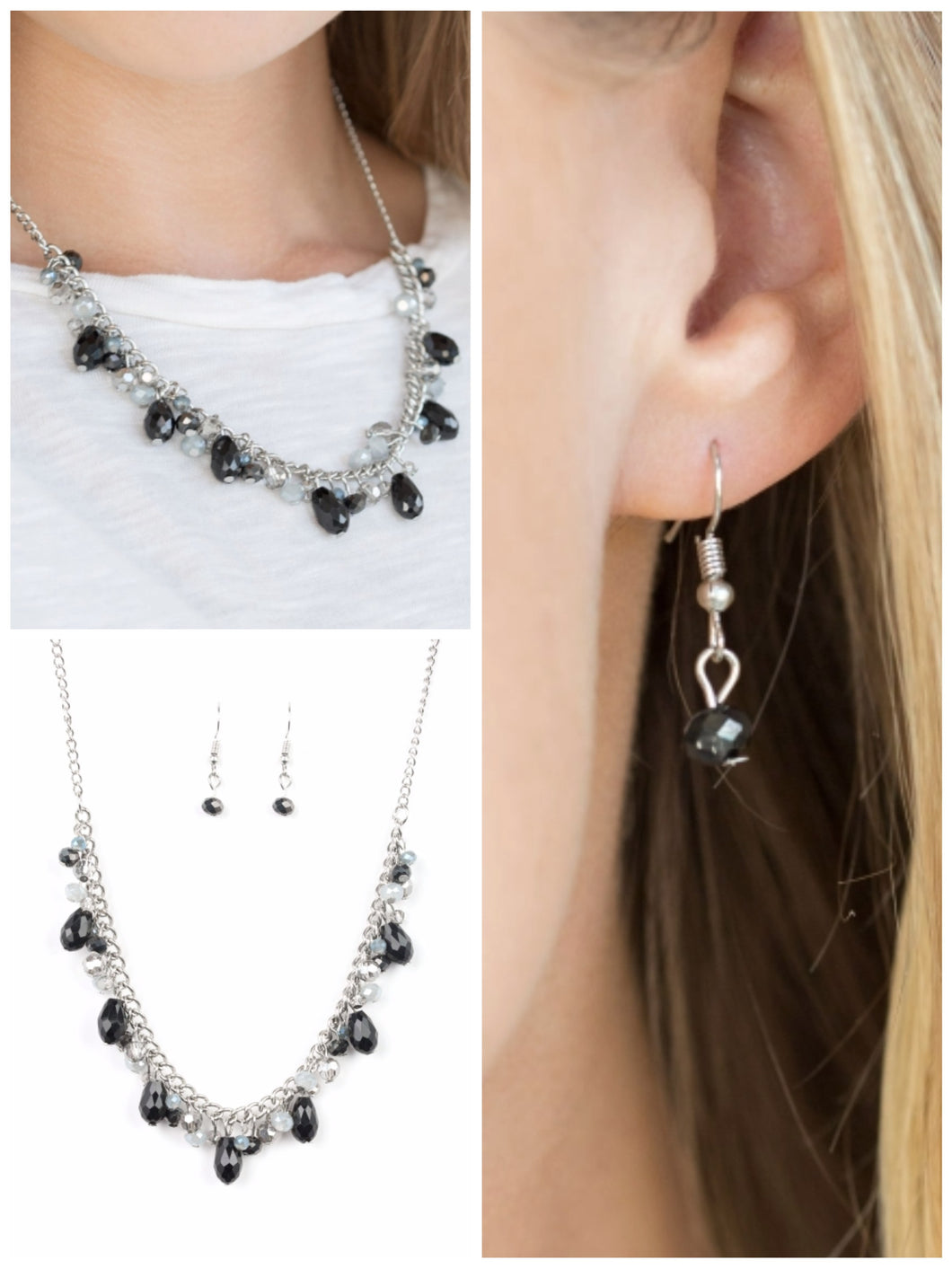 Catwalk Courageously Necklace Multi/Black/Silver