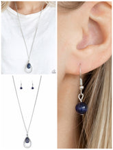 Load image into Gallery viewer, Teardrop Tranquility Necklace Dark Blue