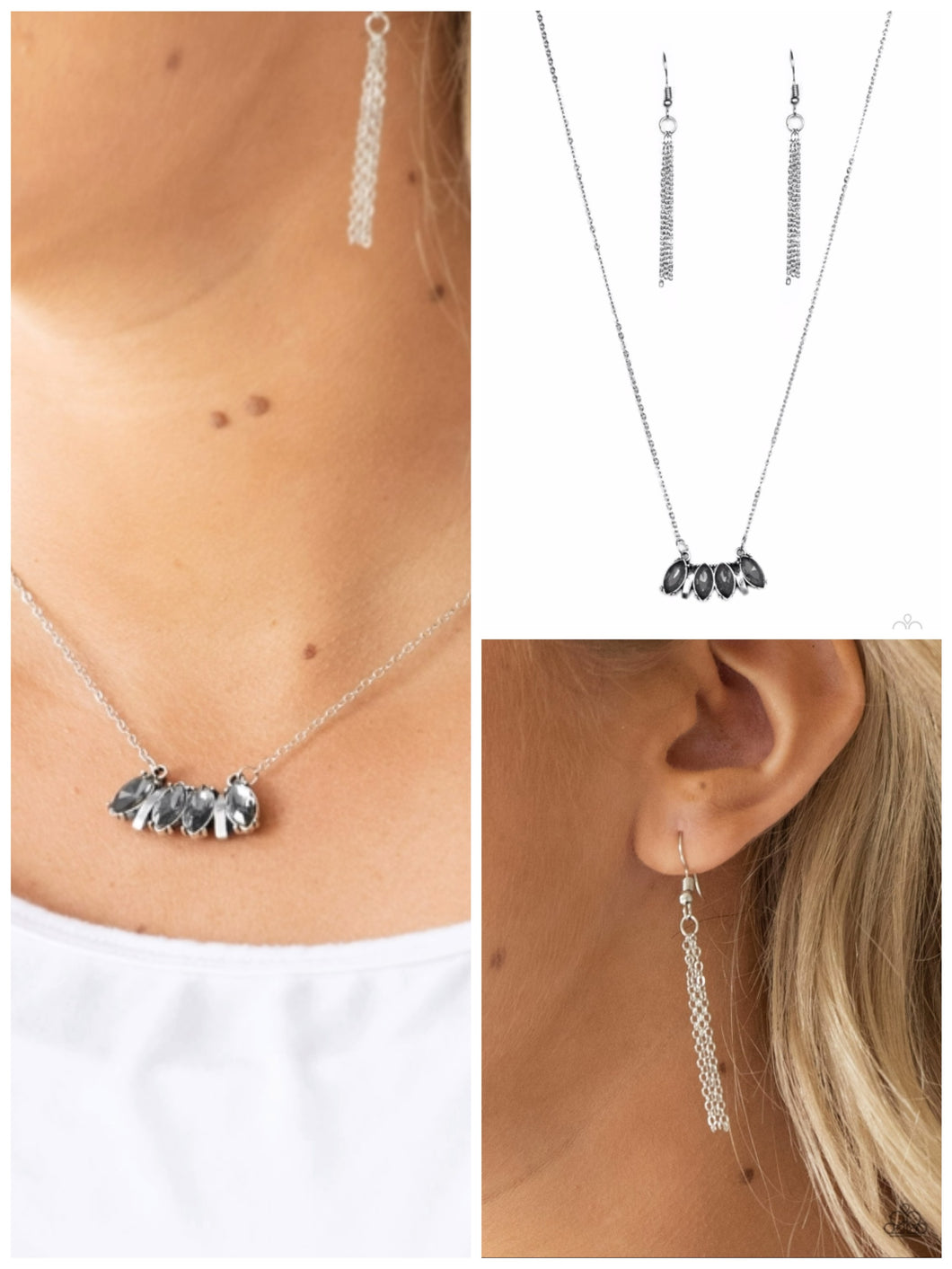 Deco Decadence Necklace Silver