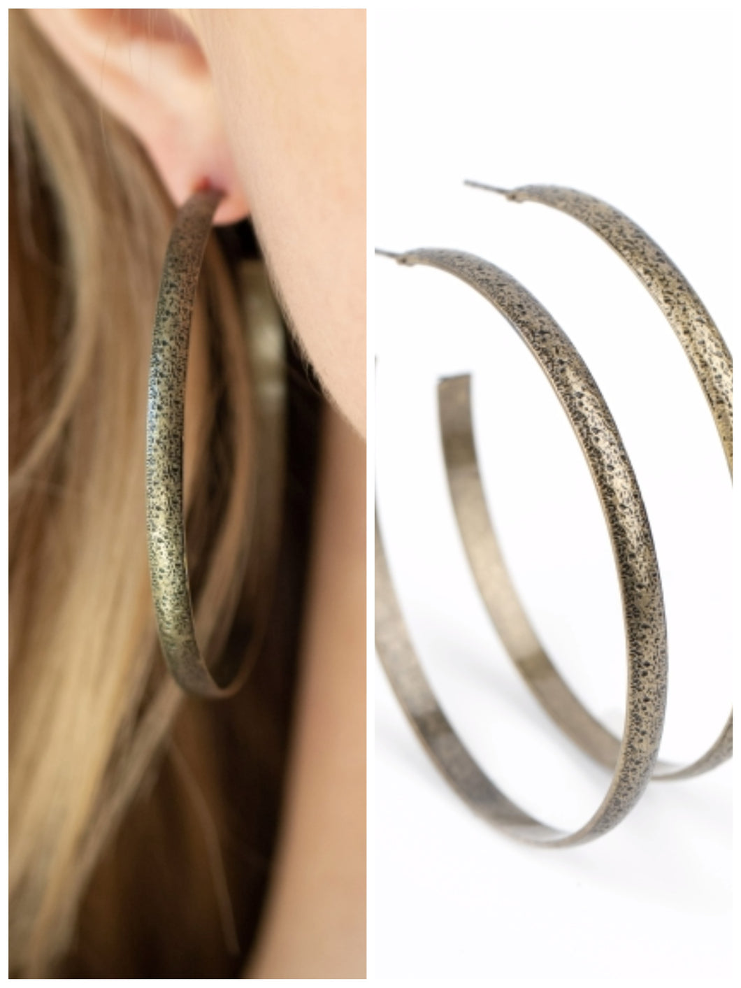 Rustic Radius Earrings Brass
