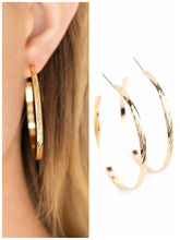 Load image into Gallery viewer, Reporting 4 Duty Earrings Gold or Gunmetal Black