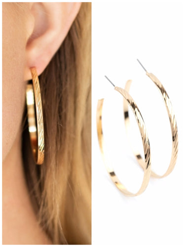 Reporting 4 Duty Earrings Gold or Gunmetal Black