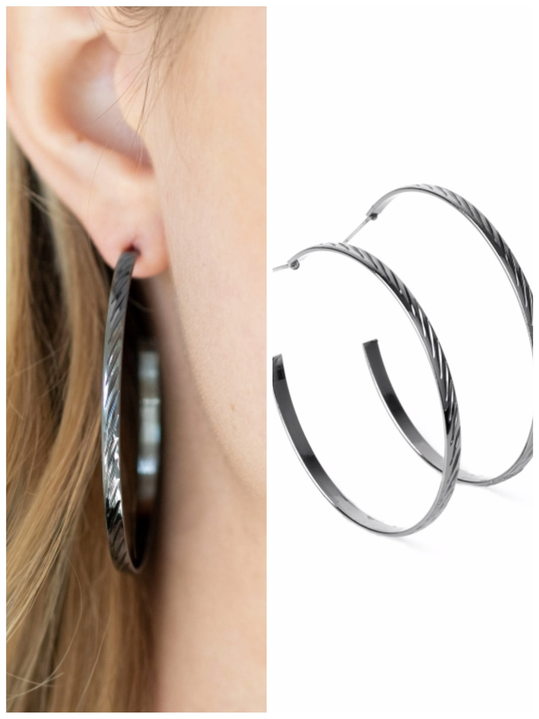 Reporting 4 Duty Earrings Gold or Gunmetal Black