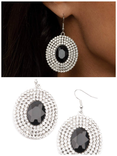FIERCE Field Earrings Black/Silver