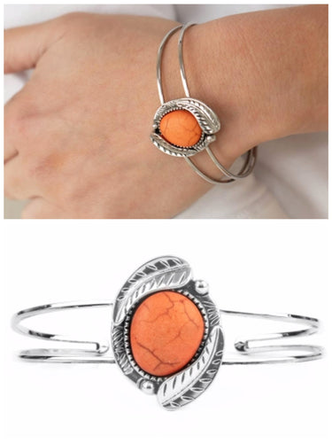 Living Off The BANDLANDS Bracelet Orange/Crackle