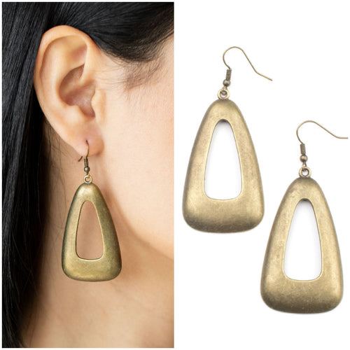 Irresistibly Industrial Earrings Brass