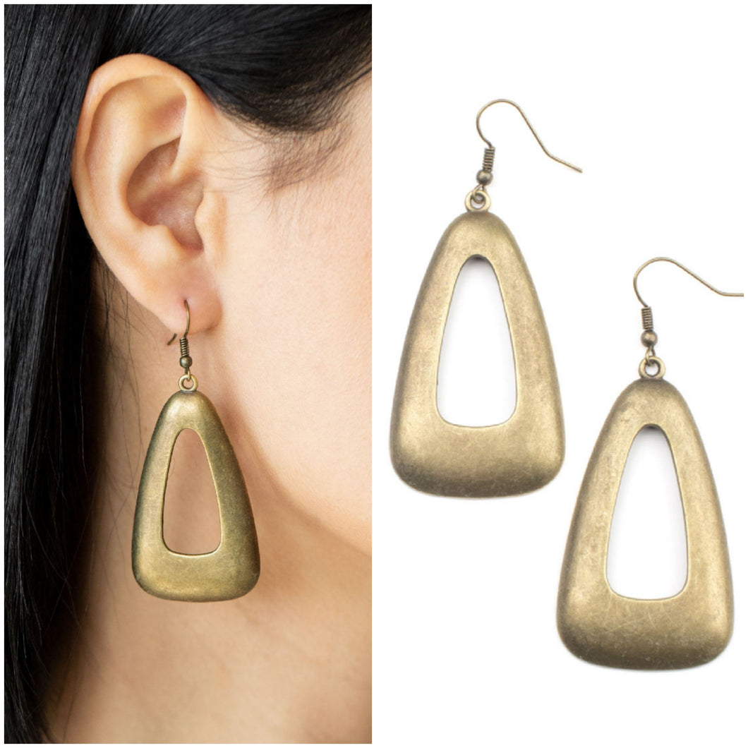 Irresistibly Industrial Earrings Brass
