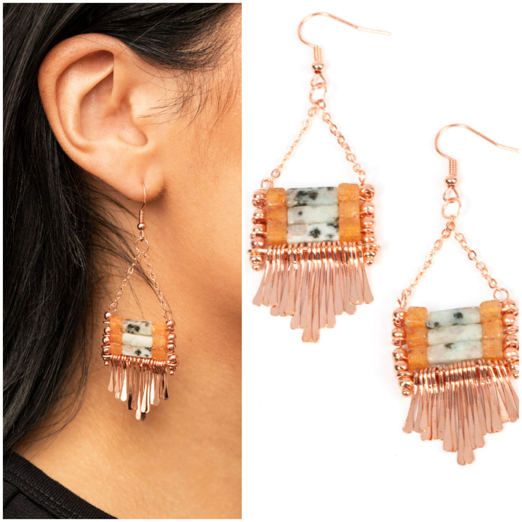 Riverbed Bounty Earrings Copper