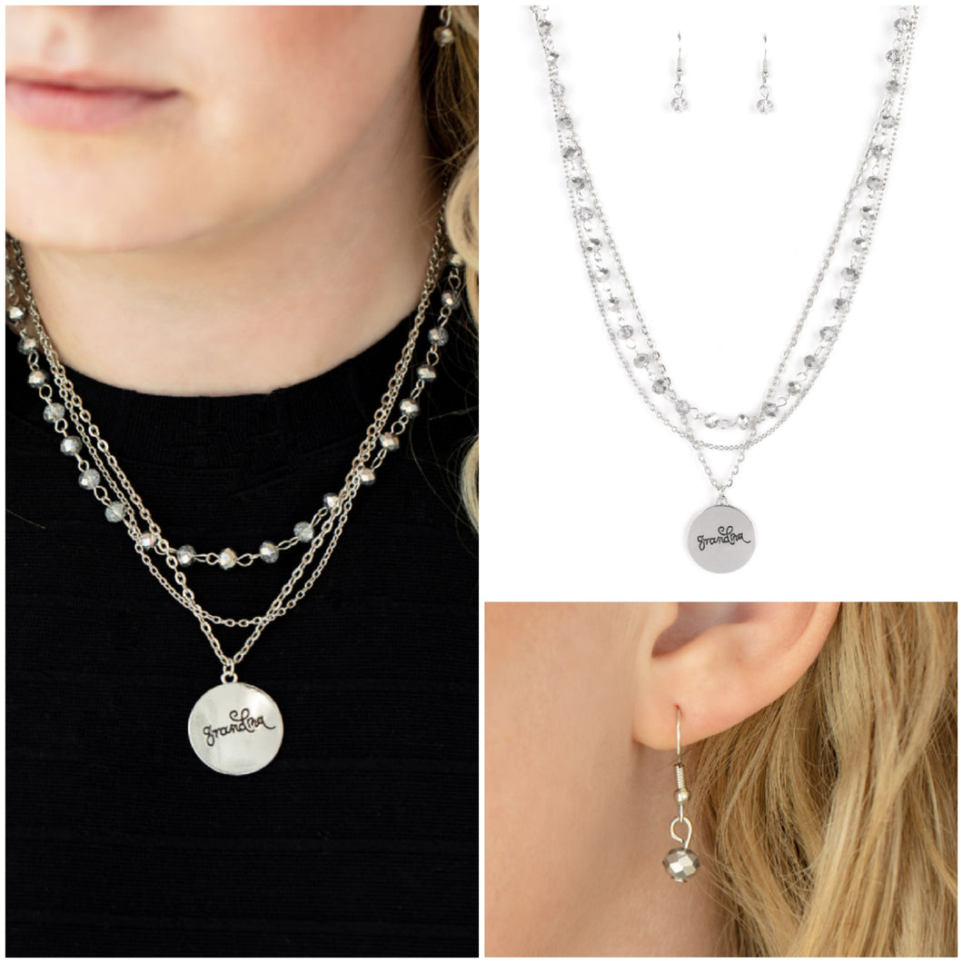 Promoted 2 Grandma Necklace Silver