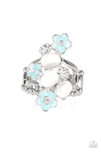 Daisy Delight Ring Blue/White/Silver