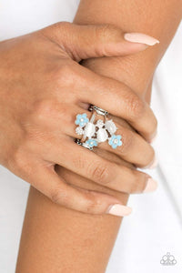 Daisy Delight Ring Blue/White/Silver