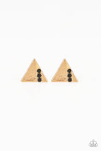 Load image into Gallery viewer, Pyramid Paradise Earrings Gold/Black