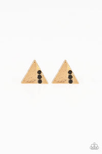Pyramid Paradise Earrings Gold/Black