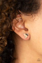 Load image into Gallery viewer, Pyramid Paradise Earrings Gold/Black