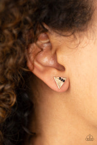 Pyramid Paradise Earrings Gold/Black