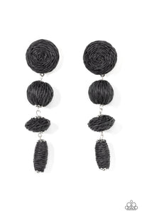 Twine Tango Earrings Black