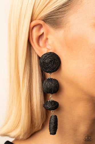 Twine Tango Earrings Black