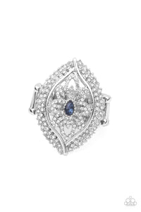 Glammed Up Gardens Ring Blue/Silver