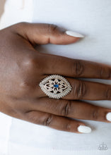 Load image into Gallery viewer, Glammed Up Gardens Ring Blue/Silver