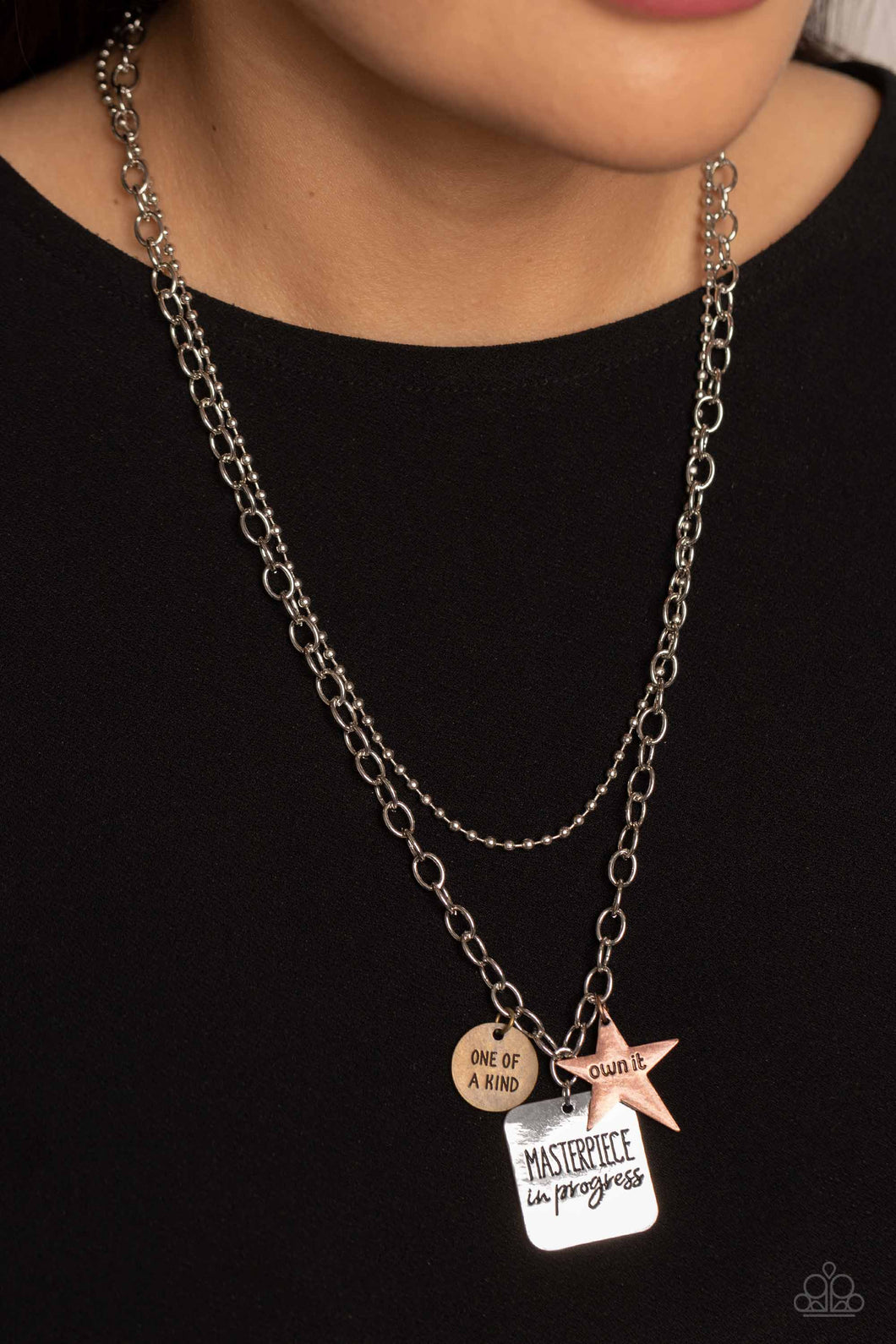 Masterpiece In Progress Necklace Silver/Brass/Copper