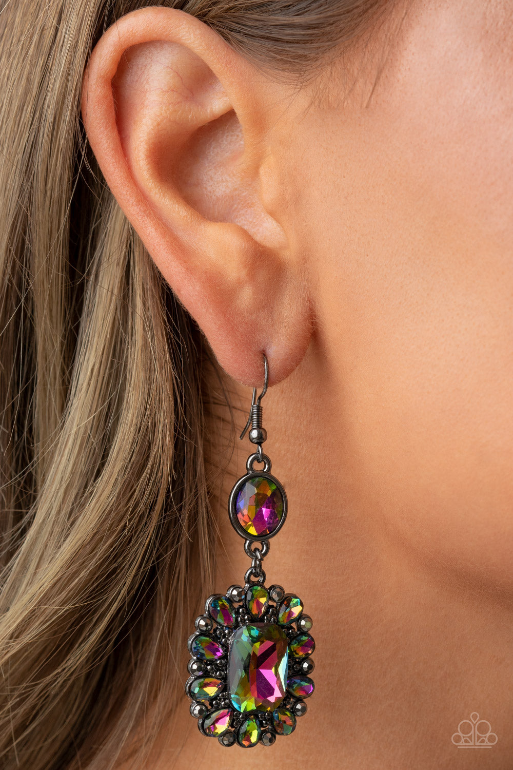 Capriciously Cosmopolitan Earrings Multi/Oil Spill