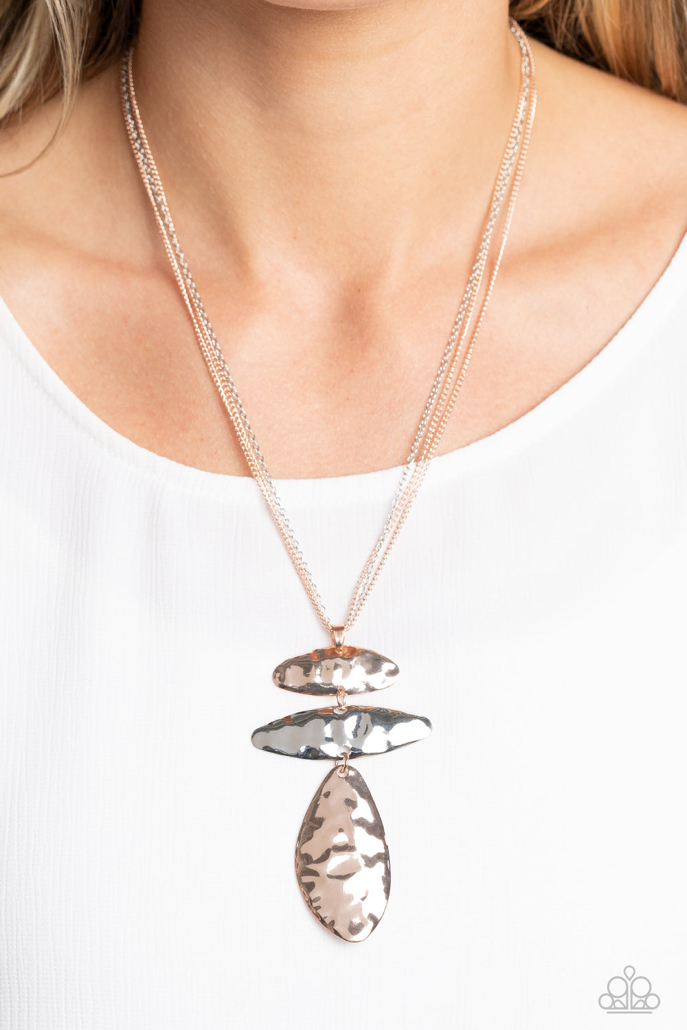 Monochromatic Model Necklace Rose Gold/Silver/Multi