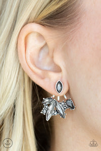 Deco Dynamite Earrings 3D Sliver/Gun Metal Black