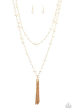 Load image into Gallery viewer, Social Hour Necklace Gold/White