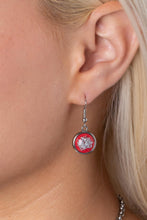 Load image into Gallery viewer, Fleek and Flecked Speckled Shimmer Necklace and Bracelet Set Red/Silver