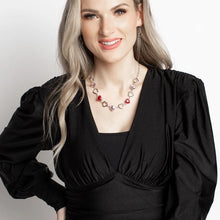 Load image into Gallery viewer, Contemporary Cupid Necklace Pink/Red