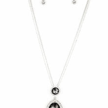 Load image into Gallery viewer, Castle Diamonds Necklace Silver/Black