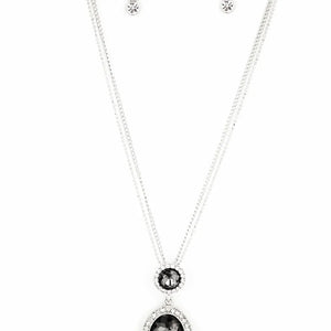 Castle Diamonds Necklace Silver/Black