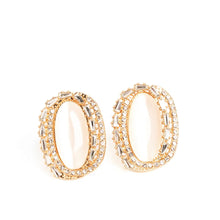 Load image into Gallery viewer, Shimmery Statement Earrings Clip-On&#39;s Gold