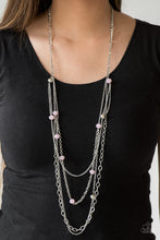 Load image into Gallery viewer, Glamour Grotto Necklace Pink/Silver