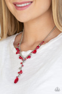 Crystal Couture Necklace Red