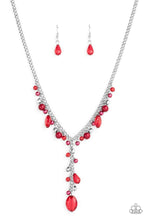 Load image into Gallery viewer, Crystal Couture Necklace Red