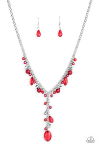 Crystal Couture Necklace Red