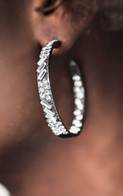 Load image into Gallery viewer, Glitzy By Association Hoop Earrings Gunmetal Black or Copper